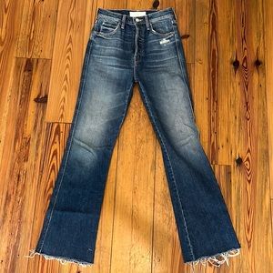 Mother jeans, the Tripper Weekender Fray, size 25